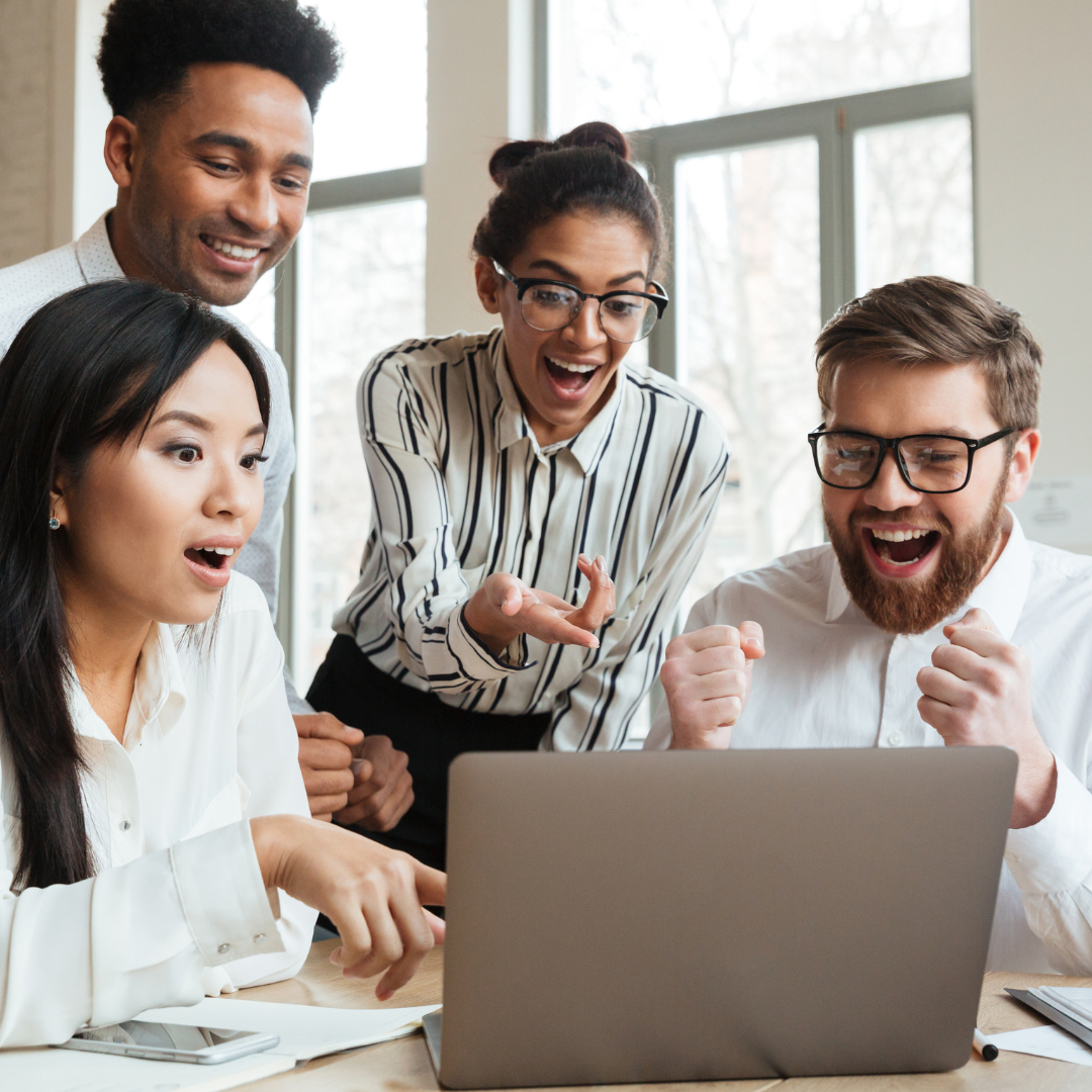 Professional team members working together with digital network connections overlay, representing technology empowering collaboration